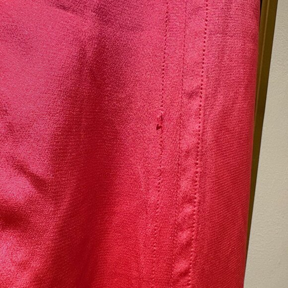 100% Silk La Ligne Melon-Colored Maxi Dress with Sheer Inserts at Hem - Picture 12 of 12